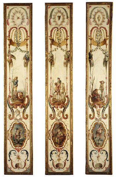 Janeiro e Fevereiro fazem parte de um conjunto ilustrativo dos meses do ano, segundo trimestre do século XVIII de Unbekannt