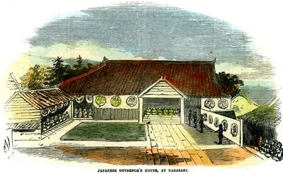 Casa dos governadores japoneses, em Nagasaki, Japão, 1855 de Unbekannt