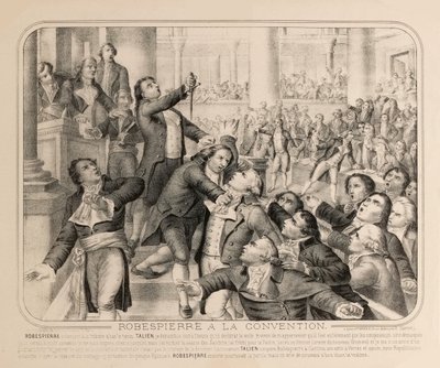 Jean-Lambert Tallien na tribuna da Convenção Nacional sobre o 9º Thermidor..., 1794. de Unbekannt