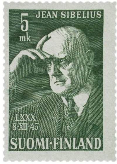 Selo postal de Jean Sibelius, 1945 de Unbekannt