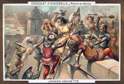 Jeanne Hachette defende Beauvais, 1472, século XIX de Unbekannt