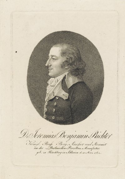 Jeremiah Benjamin Richter 1762-1807, c. 1800. de Unbekannt