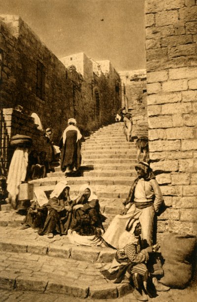 Jerusalém - uma rua, c1918-c1939. de Unbekannt