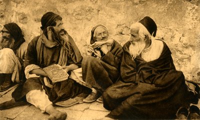 Jerusalém - judeus no muro das lamentações, c1918-c1939. de Unbekannt