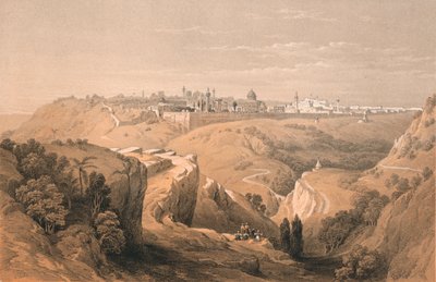 Jerusalém da estrada que conduz a Betânia, 1855. de Unbekannt