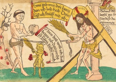 Jesus atraindo os fiéis de coração, 14801490. de Unbekannt