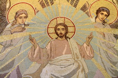 Jesus Cristo. Igreja do Salvador sobre o Sangue derramado ou Igreja da Ressurreição, São Petersburgo, Rússia de Unbekannt
