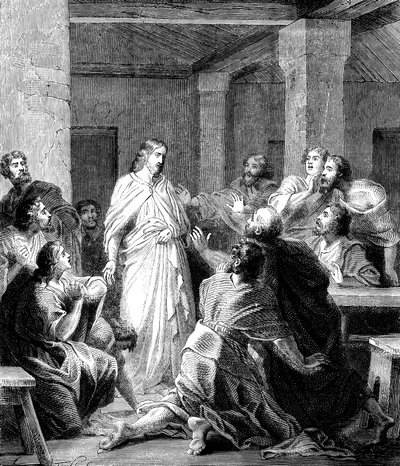 Jesus Cristo aparecendo a seus discípulos após sua ressurreição de Unbekannt