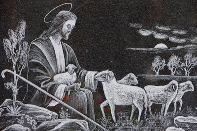 Jesus, o bom pastor, Saint-Nicolas de Veroce, França de Unbekannt