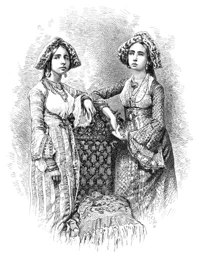 Mulheres judias de Kochi, Índia, 1895 de Unbekannt