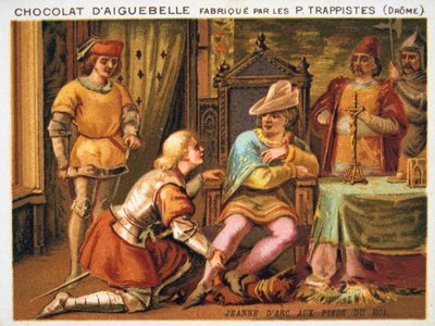 Joana d&39;Arc aos pés de Carlos VII, c1429, final do século XIX de Unbekannt