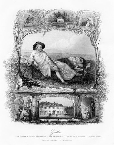 Johann Wolfgang von Goethe, poeta, dramaturgo e cientista alemão, século XIX de Unbekannt