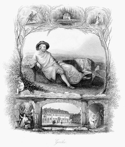 Johann Wolfgang von Goethe, poeta, dramaturgo e cientista alemão, c1860 de Unbekannt