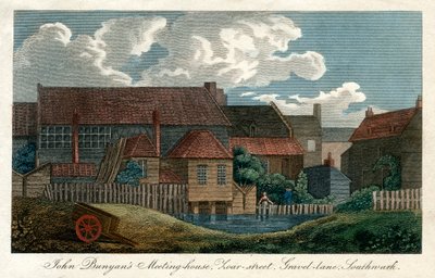 Casa de reunião de John Bunyans, rua Zoar, Gravel-Lane, Southwark, Londres, 1814 de Unbekannt