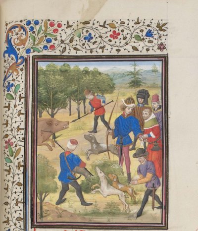 João II Comnenus, imperador bizantino na caça. Miniatura da História de William of Tyre, 1460s de Unbekannt