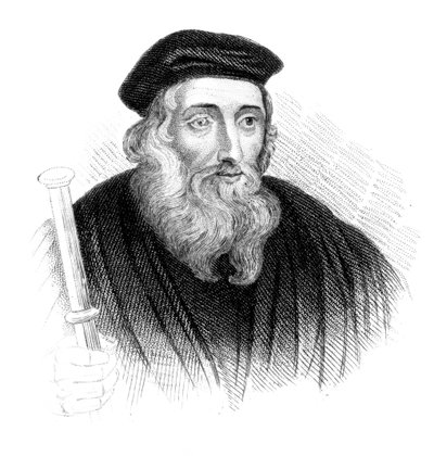 John Wycliffe, teólogo inglês do século XIV e reformador religioso, c1850 de Unbekannt