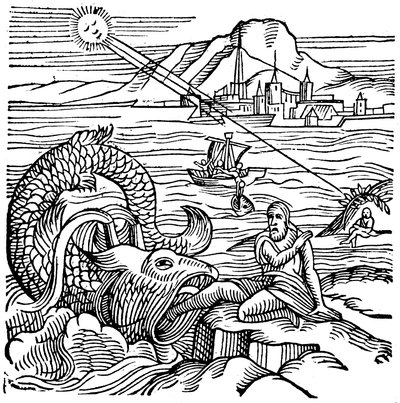Jonas sendo vomitado pela baleia, 1557 de Unbekannt