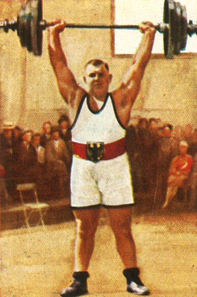 Josef Straßberger, campeão alemão de halterofilismo, 1928. de Unbekannt