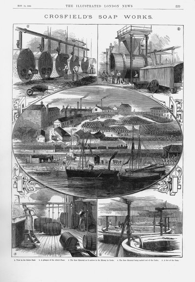 Joseph Crosfield & Sons fábrica de sabão em Bank Quarry, Warrington, Cheshire, 1886 de Unbekannt