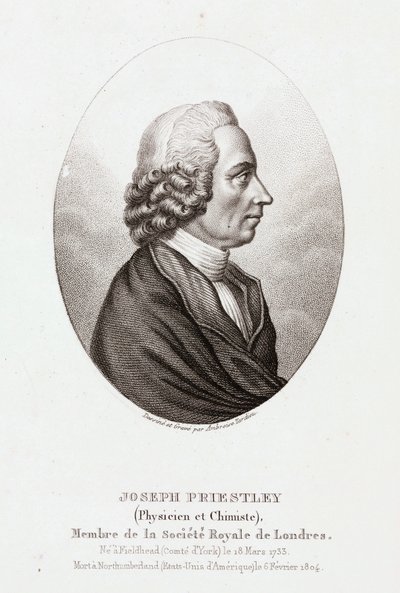 Joseph Priestley, teólogo e químico anglo-americano, c 1780 de Unbekannt