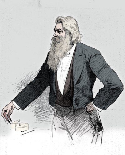 Joseph Wilson Swan, físico e químico britânico, demonstrando eletromagnetismo, 1889 de Unbekannt