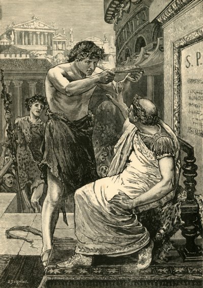 Júlio César recusando a coroa oferecida por Antônio, 1890. de Unbekannt