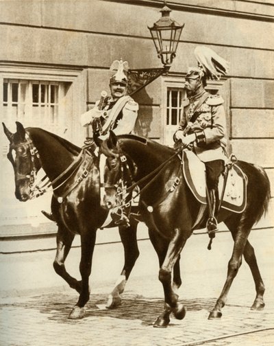 Kaiser Wilhelm II e rei George V em Berlim, Alemanha, 1911, 1935. de Unbekannt