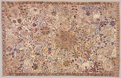 Edredão Cerimonial Kantha, de 1800. de Unbekannt