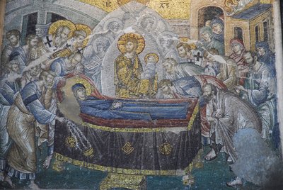 Kariye Camii (Igreja St Sauveur In Chora) fresco : Dormition (morte de Maria), Istambul, Turquie de Unbekannt