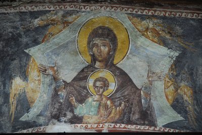 Kariye Camii (igreja St Sauveur In Chora) fresco : Virgem e criança, Istambul, Turquie de Unbekannt