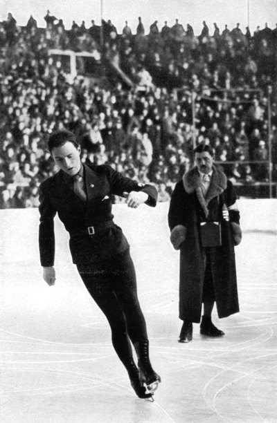 Karl Schäfer, patinador austríaco, Jogos Olímpicos de Inverno, Garmisch-Partenkirchen, Alemanha, 1936 de Unbekannt