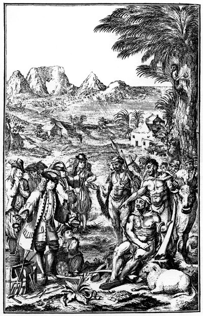 Khoikhois trocando gado, África do Sul, 1931 de Unbekannt