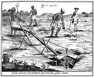 Khoikhois pegando toupeiras, África do Sul, século XVIII 1931 de Unbekannt