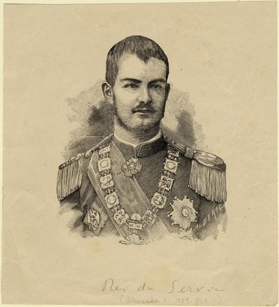 Rei Alexandre da Sérvia 1876-1903, c. 1889 de Unbekannt