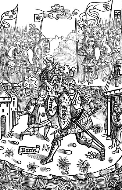 Rei Arthur lutando contra um gigante, 1514 de Unbekannt