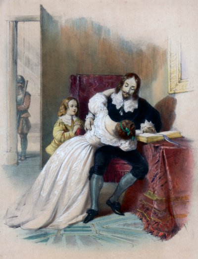 Rei Carlos I 1600-1649 separando-se de seus filhos, 1838 de Unbekannt