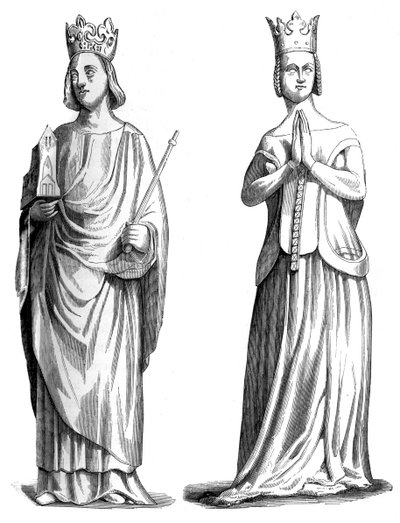 Rei Carlos V da França 1337-1380 e Joana de Bourbon 1338-1378, 1849 de Unbekannt