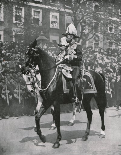 Rei George V no funeral de seu pai, rei Edward VII, Londres, 20 de maio de 1910. de Unbekannt