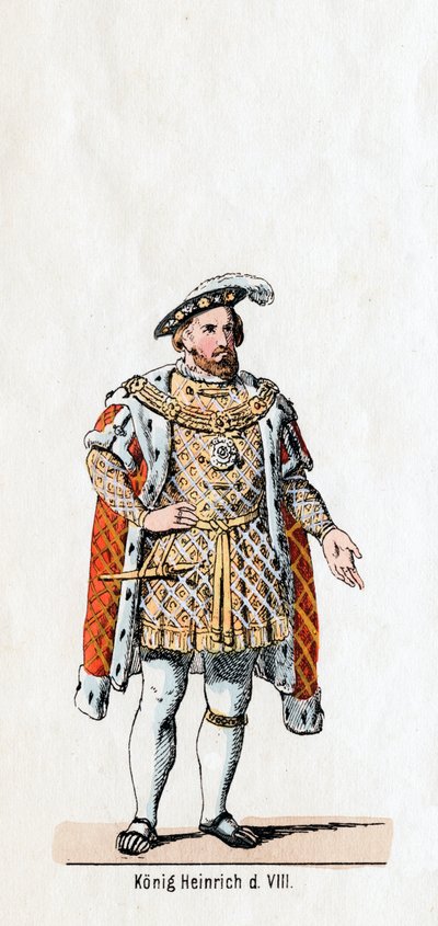Rei Henrique VIII da Inglaterra, figurino para a peça de Shakespeares, Henrique VIII, século XIX de Unbekannt