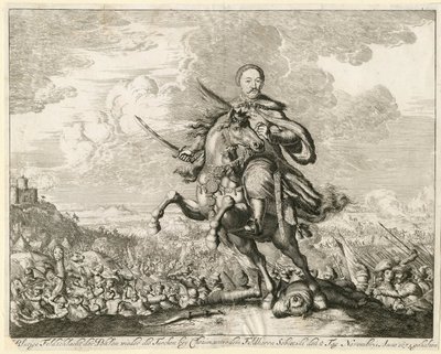 Rei João III Sobieski na Batalha de Khotyn em 11 de novembro de 1673, 1673 de Unbekannt