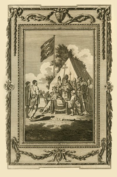 Rei João assinando Magna Charta, 5 de junho de 1215, 1783. de Unbekannt