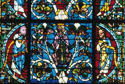 Rei Salomão, vitral, Catedral de Chartres, França, 1145-1155 de Unbekannt