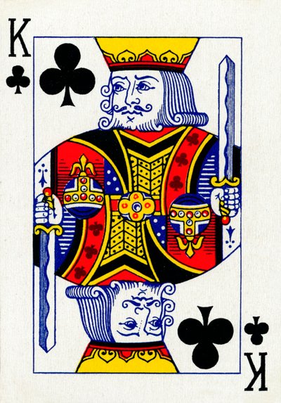 Rei dos Paus de um baralho da Goodall & Son Ltd. jogando cartas, c1940 de Unbekannt