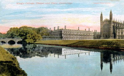 Kings College, Kings College Chapel e Clare College, Cambridge, início do século XX de Unbekannt