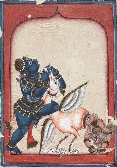 Krishna vencendo descarregadores, final dos anos 1700. de Unbekannt