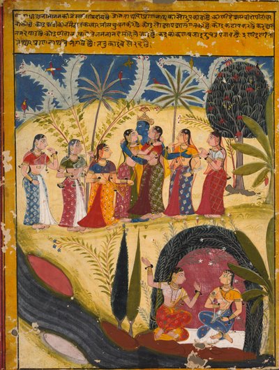 Krishna e Gopis, c. 1660 de Unbekannt