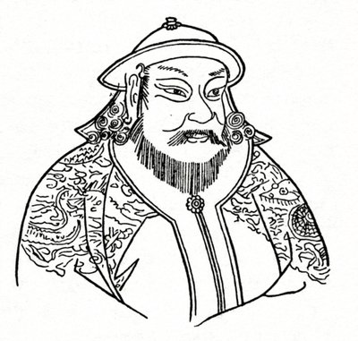 Kublai Khan 1215-1294 do Império Mongol e fundador da Dinastia Yuan, 1912 de Unbekannt