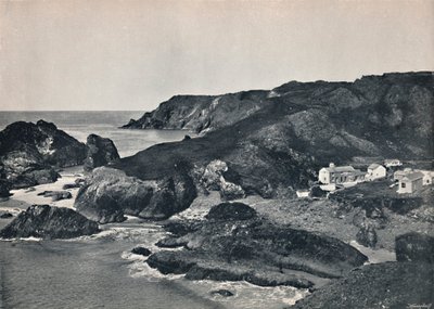 Enseada de Kynance - a enseada e a vila, 1895 de Unbekannt