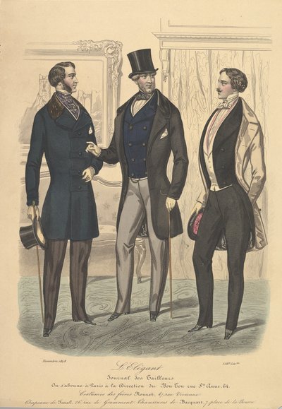 Elegante do Journal des Tailleurs, 1848. de Unbekannt