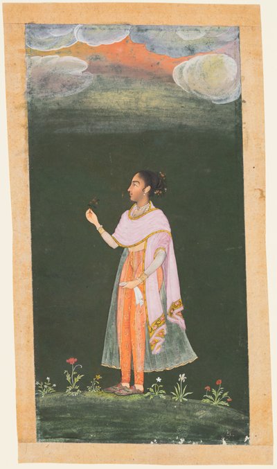 Senhora segurando uma flor, c. 1670s-80s. de Unbekannt